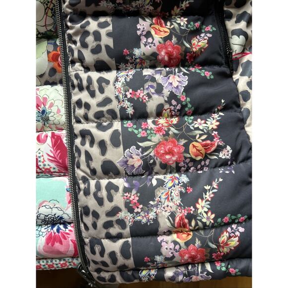 Johnny Was Lubello Reversible Hooded Floral Parka down Puffer Jacket $450 new S - Picture 14 of 16